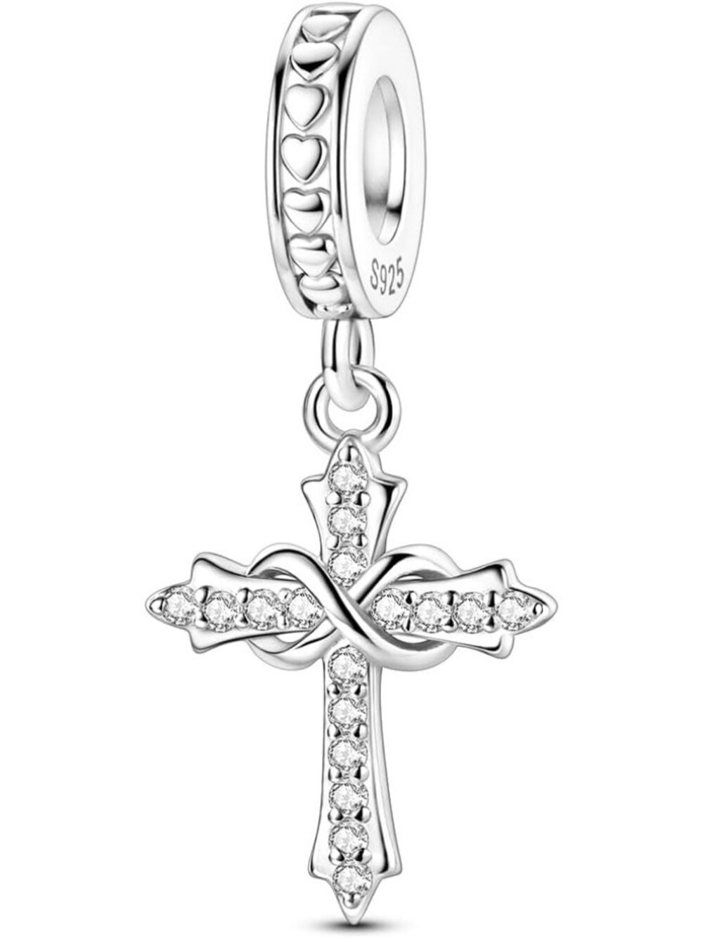 Women's Silver Cross Butterfly Charms For Bracelets Dangle Pendants & Bead Charm